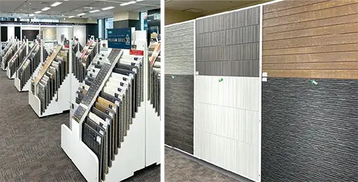 イメージしやすい壁面展示もございます。